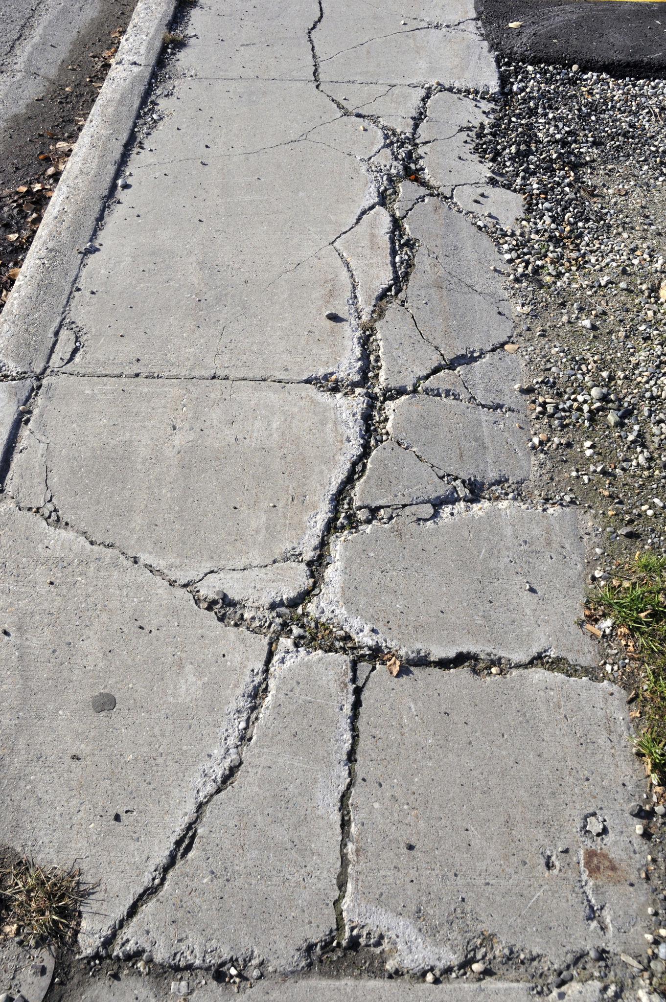 sidewalk cracking